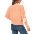 thumbnail image 4 of nine bull Cardigan Sweaters for Women Long Sleeve Floral Open Front Sweater V Neck Outwear Cardigan Knit Cable Outwear Coat, 4 of 9