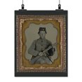 thumbnail image 2 of Print: Unidentified Soldier In Confederate Uniform With Enfield Rifle, 2 of 4