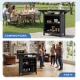 thumbnail image 2 of LOYALICE HDPE Outdoor Bar Table with Open Storage, Weather Resistant Patio Bar Height Table for Poolside, Parties, Kitchen, Black, 2 of 10
