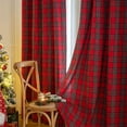 thumbnail image 6 of NWOKYZGH Red Check Plaid Curtains Scottish Tartan Striped Xmas Decorative Window Curtain Panel Light Filtering Farmhouse Grommet Drapes for Kitchen Living Room, 1 Panel, 52 x 72 Inch, 6 of 6