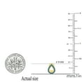thumbnail image 3 of Dazzlingrock Collection 0.18 CT Round Blue Diamond Pear Stud Earrings for Women, 10K Yellow Gold, 3 of 4