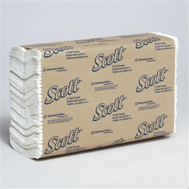 Kimberly Clark 01510 Case of 12 200 Count Pack 2400 Scott Paper Towel C-Fold 