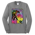 thumbnail image 2 of Wild Bobby, Colorful Rainbow Unicorn Animal Lover Mens Long Sleeve Shirt, Heather Grey, Medium, 2 of 3