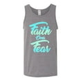 thumbnail image 2 of Wild Bobby, Faith Over Fear, Inspirational/Christian, Men Graphic Tank Top, Heather Grey, X-Large, 2 of 4