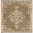 thumbnail image 7 of SAFAVIEH Beach House Janine Medallion Indoor/Outdoor Area Rug, Cream/Beige, 4' x 4' Round, 7 of 7