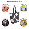 thumbnail image 7 of FORMRS Womens Canvas Tote Bag with Zipper Inner Pocket Shoulder Handbag, White Halloween Ghosts, 7 of 7