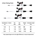 thumbnail image 2 of Mini Travel Portable Ultralight Stream Hand Pole Telescopic Fishing Rod Fishing Tackle 1.8M, 2 of 8