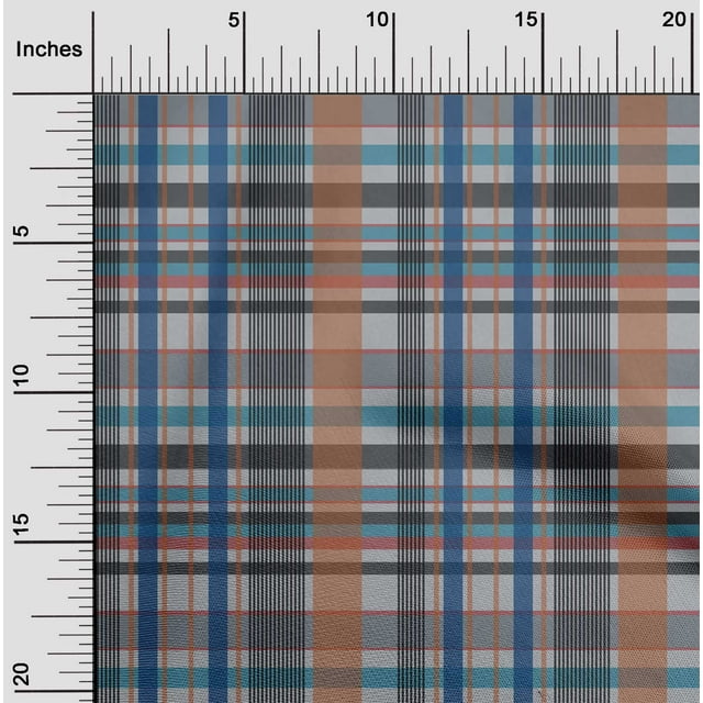 oneOone Viscose Chiffon Fabric Madras Check Decor Fabric Printed BTY 42 Inch Wide