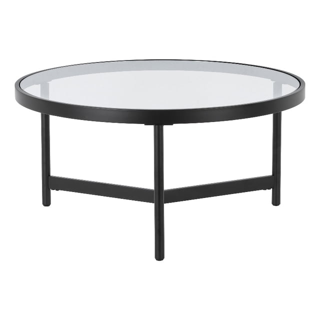 Henn&Hart Table Basse 32" en Métal/verre Finition Bronze Noirci