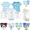 thumbnail image 2 of YEPGAR Newborn Infant Bodysuits Short Sleeve Summer Soft Cotton Cotton Newborn Onesies Infant Clothes Boys Blank Baby Onesies for 0-12 Months (Light Blue, 0-3 Months), 2 of 3