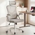 thumbnail image 5 of Ultifit Adult Farbic Adjustable Headrests and Adjustable Armrests Ergonomic Office Chairs Gray 300lbs, 5 of 10