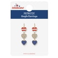 thumbnail image 2 of Way to Celebrate Americana Patriotic Heart Drop Earrings, 2 of 4