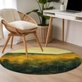 thumbnail image 6 of Round Rug 3ft Area Rug, Autumn Forest Sky Artwork Area Rugs for Living Room Bedroom, Fall Landscape Floor Mat Non-Slip Non-Shedding Carpet Indoor Accent Rugs, 6 of 9