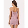 thumbnail image 4 of DARING DIVA Women's Ruffle Trim Camisole Tops with Shorts Pajama Sets XS Light Pink, 4 of 7