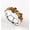 Gold, variant on Handmade Titanium Steel Rotatable Ring Geometric Ellipse Design Durable Stylish Niche Accessory for Daily Wear Blue