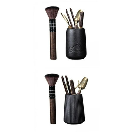 

2 Pieces Tea Ceremony Sets Teaware Kits Six Gentlemen Tea Making Tool Tabletop Decoration Crafts Handcraft for Teahouse Living Room D and Style C