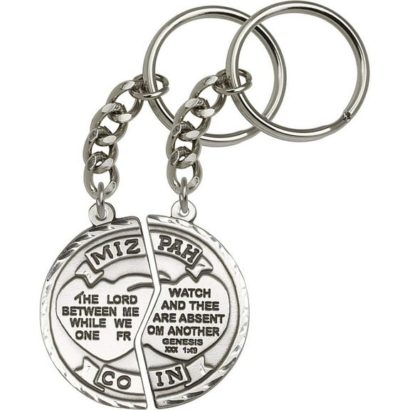 Antique Silver Miz Pah Keychain