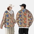 thumbnail image 4 of Fotbe Chiens Amusants Famille Hommes Femmes UPF 50+ Veste Protection Solaire à Capuche Chemise Rafraîchissante avec Poches Randonnée Performance Extérieure-Moyen, 4 of 7