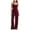 *1-Wine, variant on VBVC Women's Y2K Ruched Sleeveless Jumpsuit,Ladies Wide Leg One Piece Outfit,Summer Elegant Party Set For Women(No Pockets),Gray,Size S