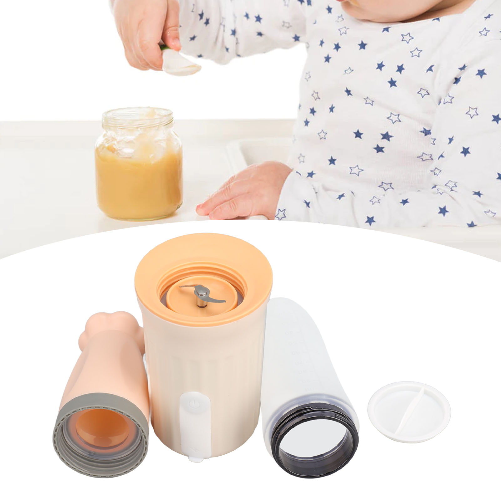 XSUN Baby Food Maker, Wireless Baby Food Processor Set for Baby Food, Fruit, Vegatable, Meat, Baby Food Blender with Baby Food Containers, Baby Food