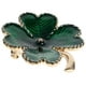 thumbnail image 4 of FELTECHELECTR Broche de trébol de cuatro hojas chapado en oro, pin de solapa retro, accesorio para el Día de San Patricio (verde), 4 of 6