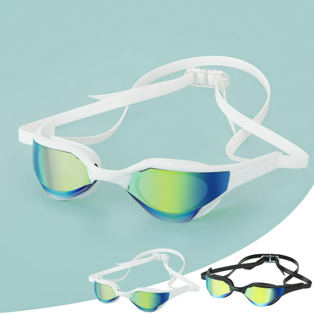 Clear Lens Swim Goggles, Small Frame Design, Anti-fog Technology Uv Protection, Sleek Profile, for Competitive Swimmers, Performance Training, Underwater Vision Enhancement, Safety Goggles,