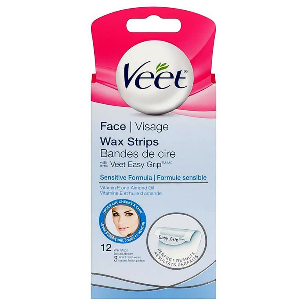 Veet Wax Strips Sensitive Formula Face 12 Strips | Walmart Canada Veet Wax Strips Sensitive Formula Face 12 Strips | Walmart Canada