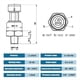 thumbnail image 2 of Sensor Transductor de Presión de 150 PSI con Arnés Conector, Transmisor de Presión de Acero Inoxidable con Rosca NPT de 1/8 Pulgadas para Aceite, 2 of 5