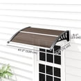 thumbnail image 2 of Auvent de Porte Marron - 47 Pouces x 29 Pouces Auvent de Patio en Polycarbonate pour Entrées et Fenêtres - Résistant aux UV, Protection Extérieure Durable, 2 of 7