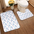 thumbnail image 2 of Yiaed Cute Poodle Dog Print Bathroom Mat Set 2 Pieces Mat Anti-Skid Pad Ultra Soft and Absorbent Bathroom Bath Mat Contour Bath Rugs for Toilet Base, 2 of 6