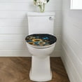 thumbnail image 2 of SEANATIVE Galaxy Butterfly Toilet Lid Cover Set Reusable Sunflower Toilet Seat Covers Lightweight Oval Toilet Seat Cover for Bathroom Fits Most Toilet Lids Holiday Gifts, 2 of 6