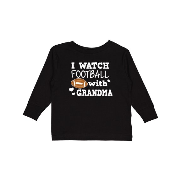 Inktastic I Watch Football with My Grandma Boys Long Sleeve Toddler T-Shirt