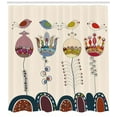 thumbnail image 3 of Ambesonne Garden Shower Curtain, Cartoon Birds and Flowers, 69"Wx75"L, Multicolor, 3 of 3