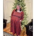 thumbnail image 2 of CASSIE LIZ Womens Plus Size Dresses Long Sleeve Boho Square Neck Bubble Sleeve Flowing Maxi Fall Dresses Holiday Wedding Date Guest（XL-5XL), 2 of 7