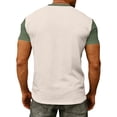 thumbnail image 5 of Fabrcox S-4XL Mens Short Sleeve Shirts Big and Tall V Neck Shirts for Men Color Block Going Out Fitness Summer Shirts Men with Pocket, 5 of 8