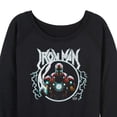 thumbnail image 3 of Marvel Iron Man - Metal Graphic T-Shirt - Women's French Terry Pullover Long Sleeve Shirt, 3 of 5