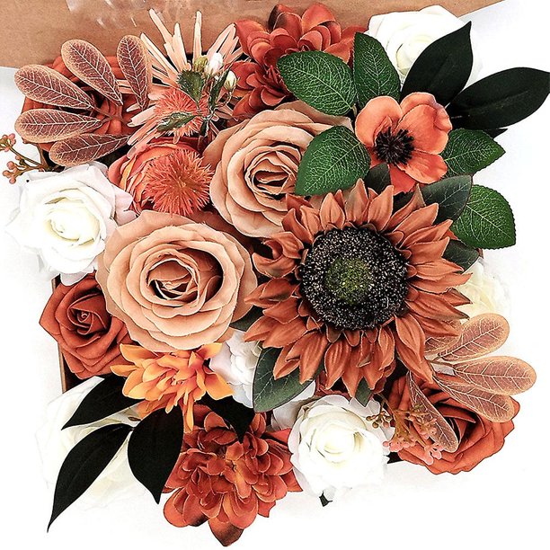 Conjunto De Flores Artificiales, Para Decoración De Bodas Diy, Ramo De Novia, Centros De Mesa, Decoración De Flores, Decoración Del Hogar - Estilo:estilo 1;