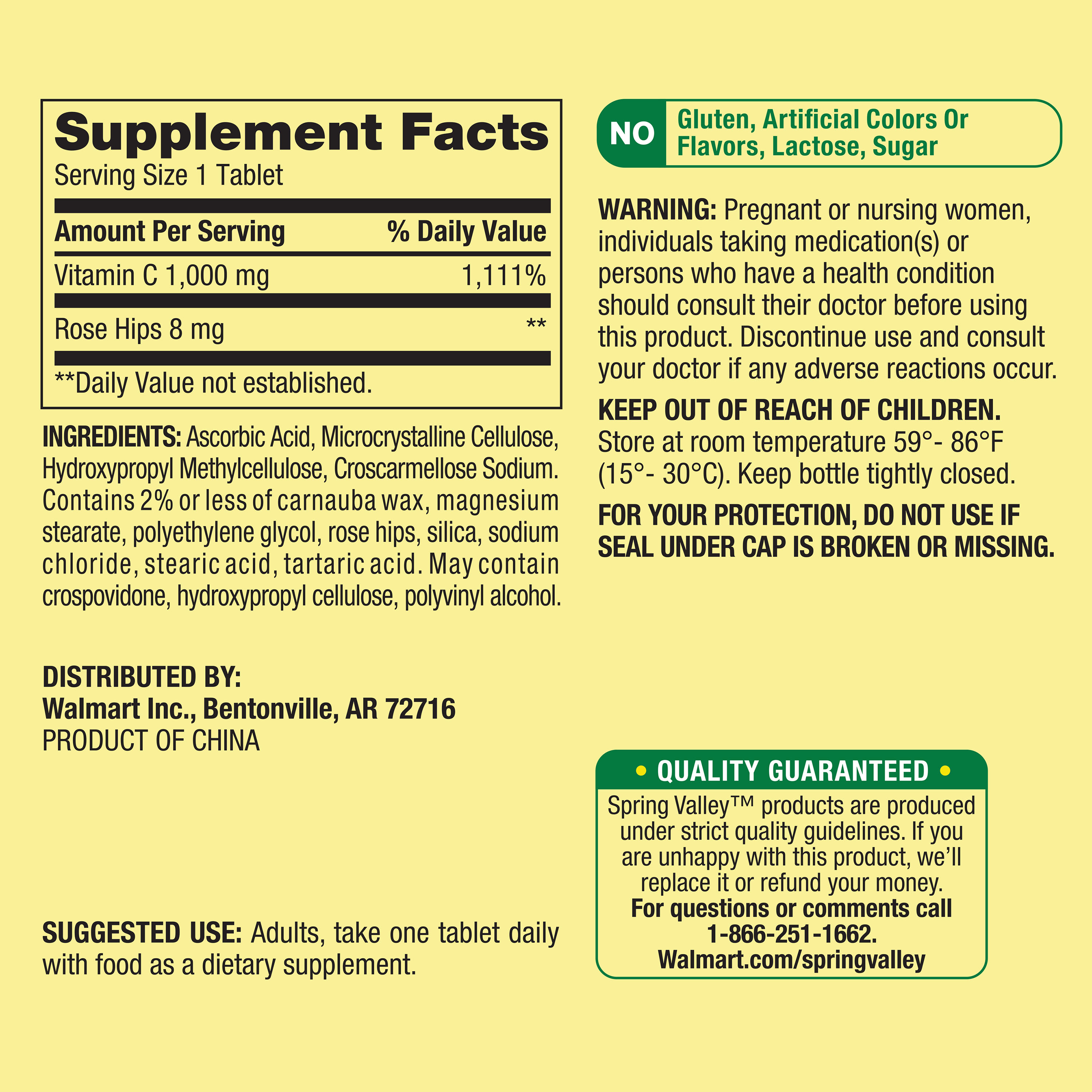 Spring Valley Vitamin S With Rose Hips Dietary Supplement 1 000 Mg 100 Count Walmart Com Walmart Com Spring Valley Vitamin S With Rose Hips Dietary Supplement 1 000 Mg 100 Count Walmart Com Walmart Com