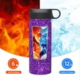 thumbnail image 6 of Bingfone Purple Glitter Print 18oz Sports Insulated Kettle With Straw, Leakproof & BPA Free, Drinking Sports Water Bottle for Fitness, Gym & Outdoor, 6 of 8
