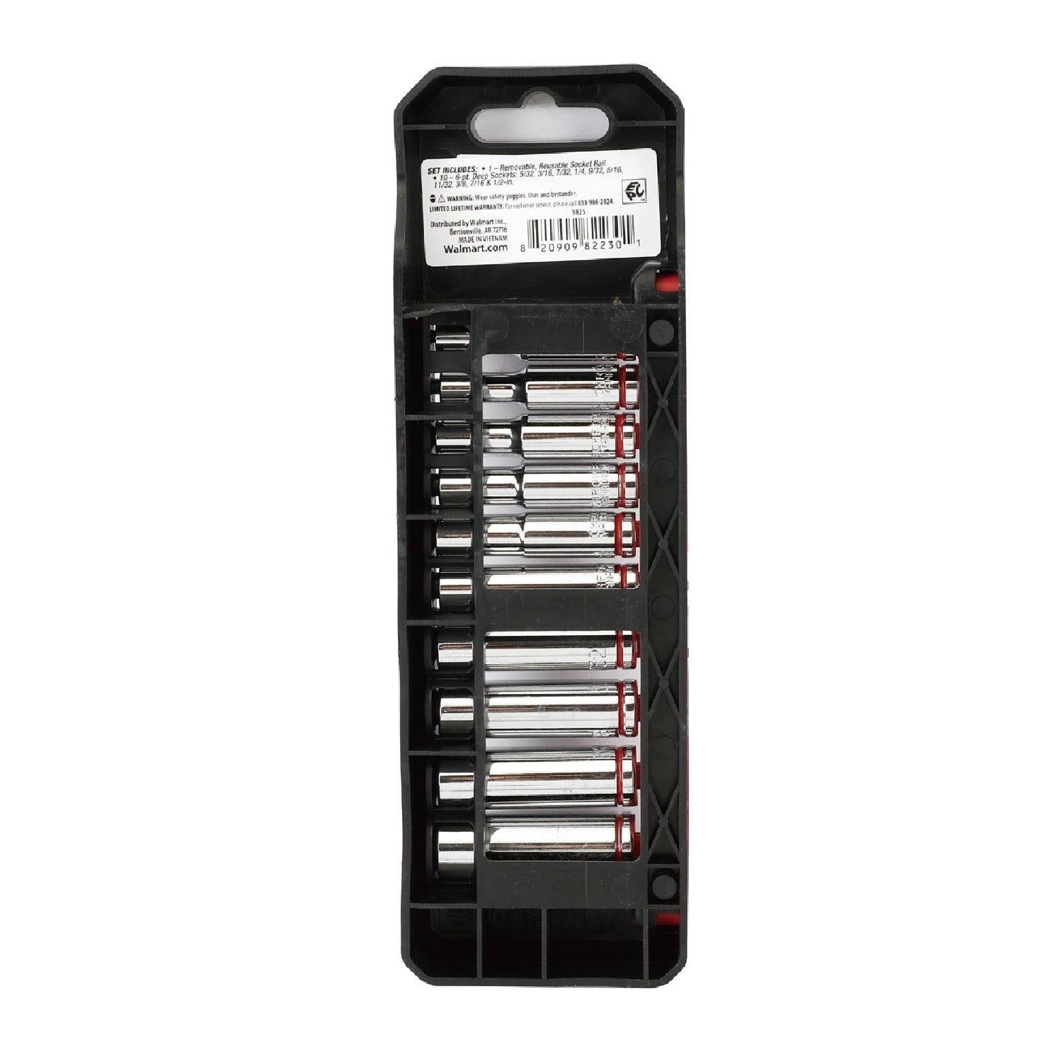 Hyper Tough 11-Piece 1/4-inch Drive Deep Socket Set (SAE)