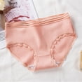 thumbnail image 3 of Guardurnaity Worallymy, 3 uds., ropa interior de algodón para mujer, bragas transpirables para niña, bragas elásticas que absorben la humedad con borde de Ropa interior camafeo marrón METRO Guardurnaity AP000404-08, 3 of 6