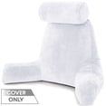 thumbnail image 5 of Husband Pillow Cover Aspen Reversible Micro Plush to Microsuede Side and Back Pockets Perfect Fit for the XXL Bed Rest Pillow Convenient Handle for Carrying, White Dandelion, 5 of 7