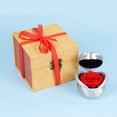 thumbnail image 3 of Advancent Regalo único de primera calidad, rosa de flores preservada hecha a mano para ocasiones especiales, elegante y delicada Decoración del hogar rojo, 3 of 6