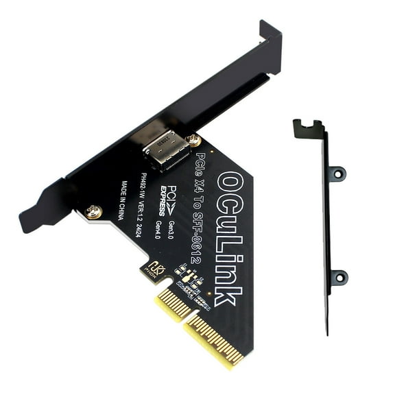 CY PCI-Express 4.0 PCIE 4x to Oculink SFF-8612 SFF-8611 Host Card for U.2 SSD eGPU External Graphics Card Dock
