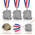 thumbnail image 3 of Uxcell Football Events Star Award Medals with Ribbons, Winner Medals Prizes for Competitions Sports Party Silver, 3 of 7