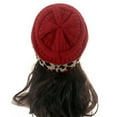 thumbnail image 4 of ICHUANYI Knit Beanie Hats for Women Leopard Lined Ski Skull Cap Slouchy Winter Hat, 4 of 4