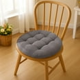 thumbnail image 5 of Vfedsrsge 1Pcs Corduroy Chair Cushion - Thickened Soft Foam Filled, Solid Gray 16.5 Inch Seat Pad for Kitchen Dining/Patio Chairs, Spot Clean, Back Support & Durable Non-Deforming, 5 of 6