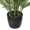 thumbnail image 3 of Vickerman 60" Green Areca Palm Plant. This is an artificial plant in a black plastic pot., 3 of 4