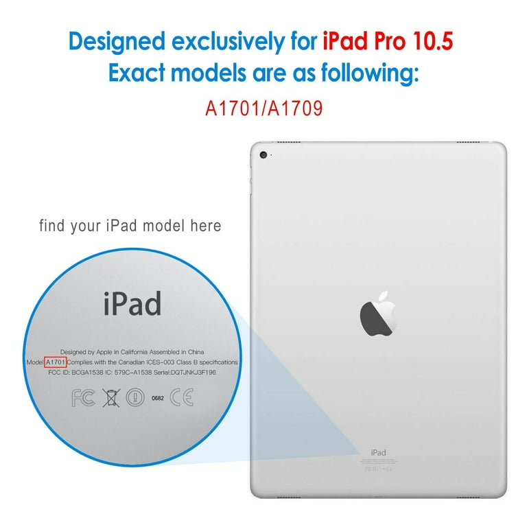 SuprJETech iPad Pro 10.5 Slim Case with Firm Stand, Auto Sleep