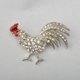thumbnail image 2 of Gallo suéter broche exquisito rhinestone puro deslumbrante manual inlay vintage brochechpins broches para mujeres niñas vestido boda Inevent AP004620-00, 2 of 7